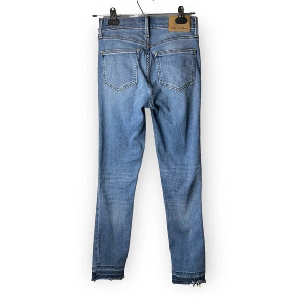 Denim Forum The Nico Mid Rise Skinny Crop in Medium Lagoon  25 - Picture 2 of 10